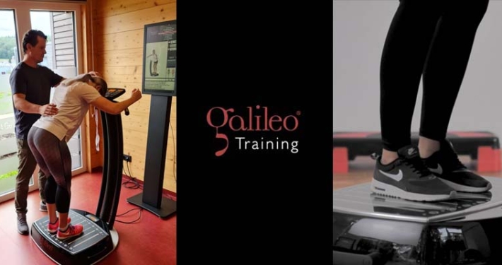 Galileo Training Slide mit Bildern vom Training